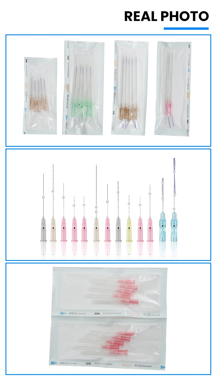 Korea Face Lifting Hilos Tensores Needle Molding Cog 3D 4D 6D Plla Pcl Eye Surgical Suture Mesh Pdo Thread Lift